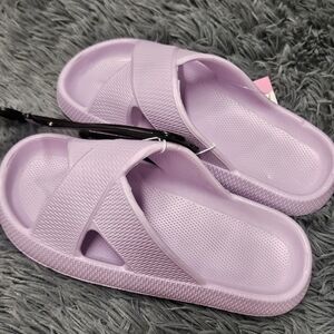 Women's Lavender Slide Sandals
